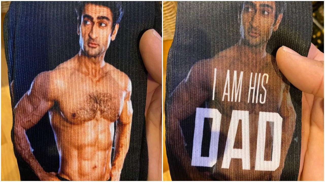 Kumail Nanjiani’s Dad Has His Pornhub-Approved Body On A Pair Of Socks & It’s A Huge Mood
