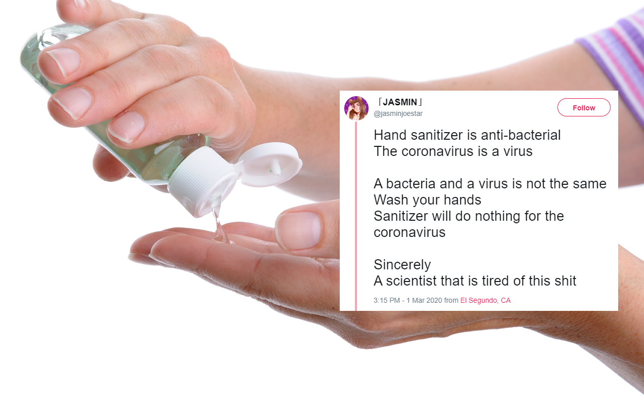 Those Viral Posts Claiming Hand Sanitiser Doesn’t Kill Coronavirus Are Wrong & Here’s Why