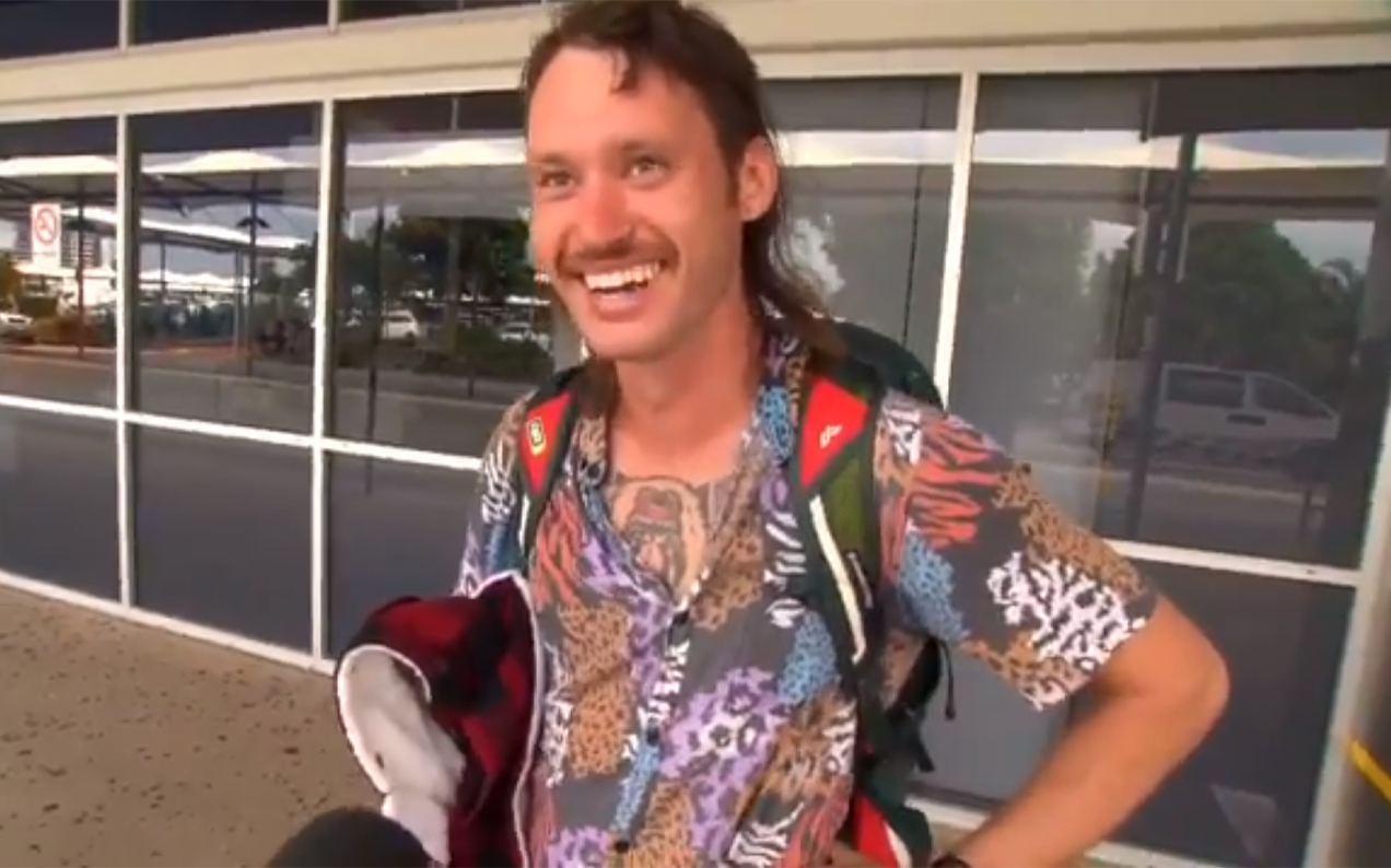 Bow Before This Aussie Traveller Who Told A TV Crew He’s Gonna “Punch Cones” In Isolation