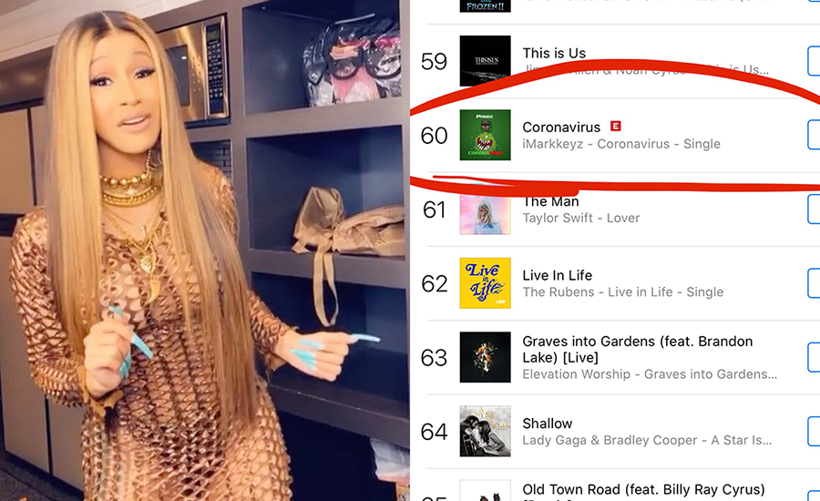 That Viral Cardi B Coronavirus Remix Is At #1 In Egypt And Brazil & [Checks Notes] #60 Here