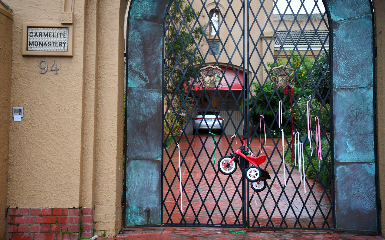 Someone Left A Child’s Tricycle Outside The Monastery Where George Pell Stayed Last Night