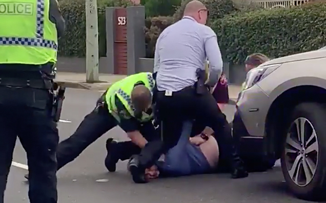Tas Police Caught On Camera Repeatedly Striking Knife-Wielding Man After Detaining Him