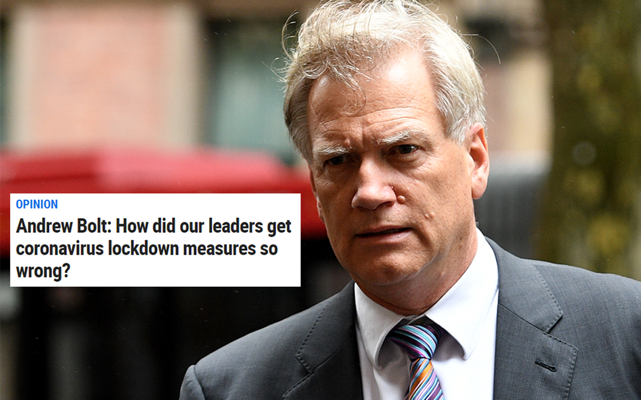 Andrew Bolt Reckons The Lockdowns Are An “Overreaction” & Boomers Should Be Able To Play Golf