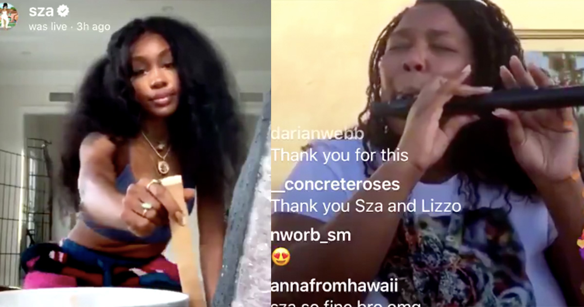 SZA & Lizzo, Two Higher Beings, Zen The Fuck Out In Instagram Live Meditation Sesh