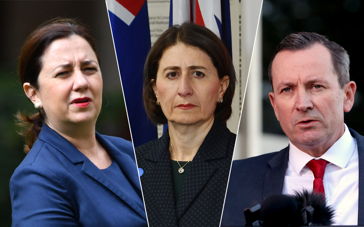 The State Premiers Of NSW, WA & QLD Are In An Increasingly Petty Beef Over Border Closures