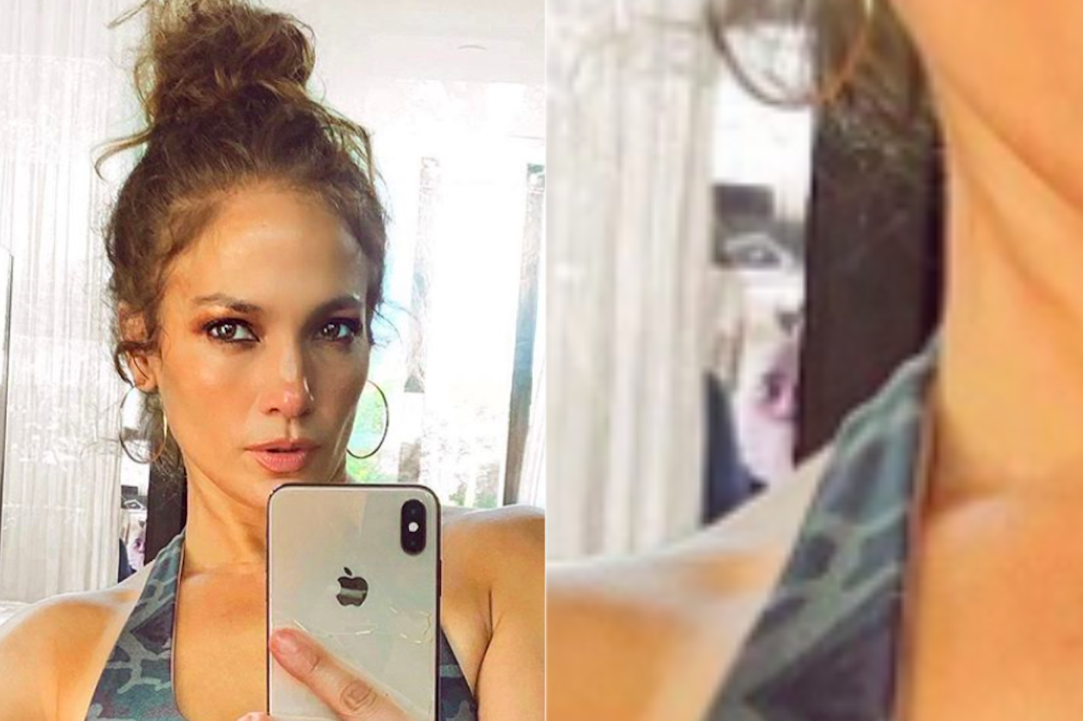 J.Lo Has Set The Record Straight On The Cursed Man In The Background Of Her Gym Selfie