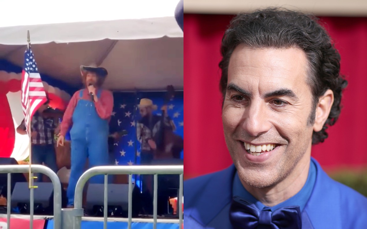 Sacha Baron Cohen Infiltrates A Right-Wing Rally To Con Attendees Into Singing A Racist Song