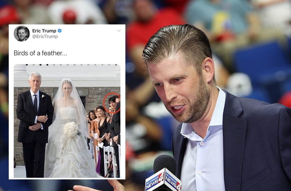 Eric Trump Spectacularly Owns Himself In Hastily-Deleted Ghislaine Maxwell Tweet