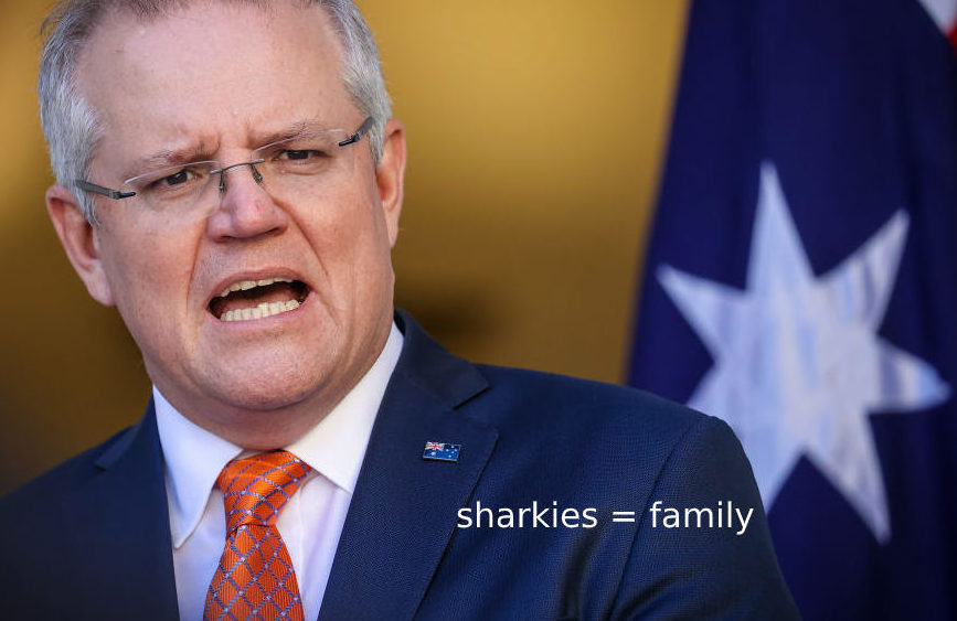 Scott Morrison Is Taking Time Off To See His Family & By Family, He Means The Cronulla Sharks