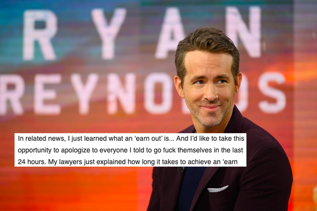 Ryan Reynolds’ OOO Email After Selling His Gin For $840M Is Peak Ryan Reynolds Tomfoolery