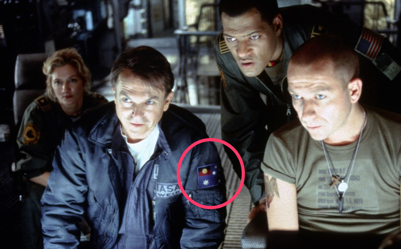 Twitter Has Unearthed A Beaut Bit Of Trivia About Sam Neill & The Aussie Flag In Event Horizon