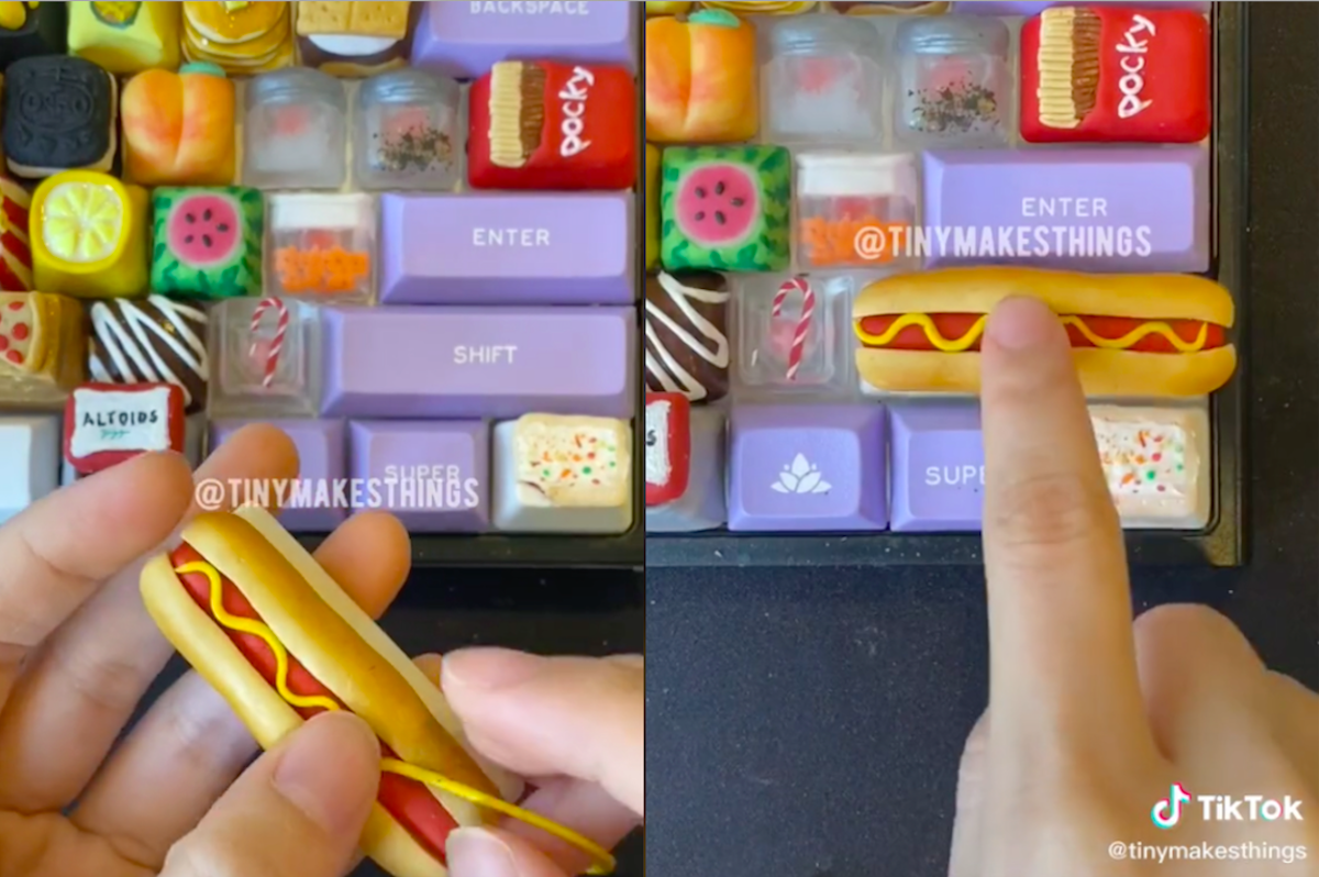 This Artist Made A Keyboard Full Of Teeny Tiny Food Models & Just Put It On My Tab