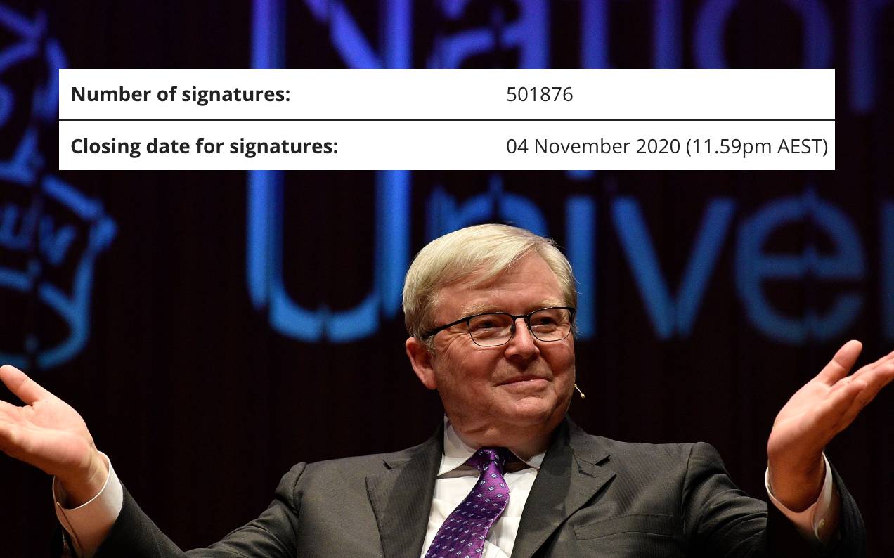 Rudd’s News Corp Crusade Ended With 500K+ Names & It’s Our Biggest Parliamentary e-Petition