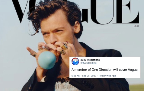 How TF Did This Person Predict The History-Making Harry Styles Vogue Cover Two Months Early?