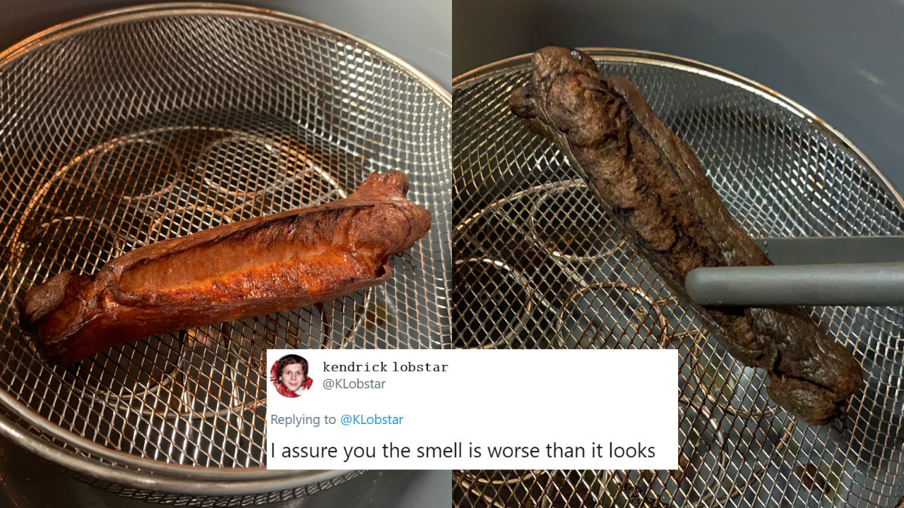 This Chaotic Legend Air Fried A Hotdog For Two Hours And Documented The Entire Cursed Process