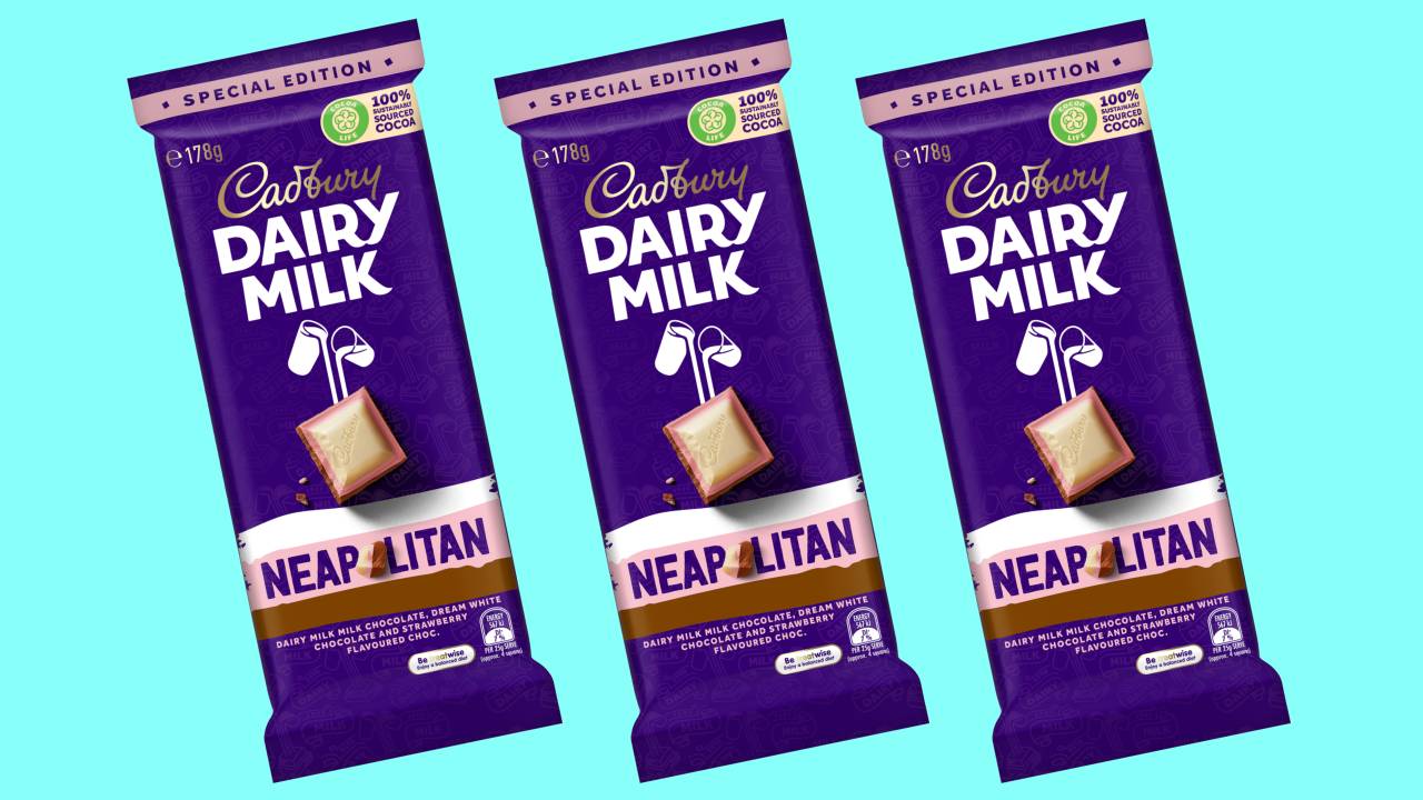 Cadbury Is Doing A Neapolitan Choccy Block & Yr Shitty Brother Can’t Steal All The Good Flav