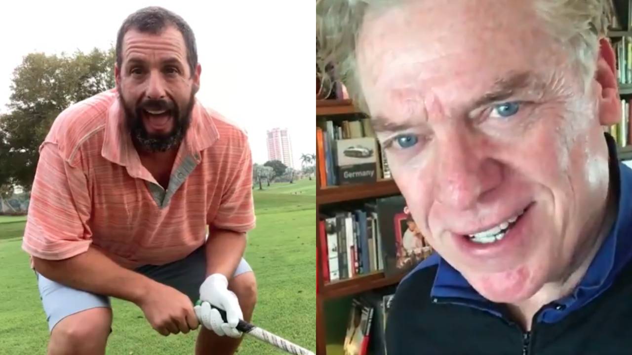 Adam Sandler Marked The 25th Year of Happy Gilmore By Teeing Off The Feud With Shooter McGavin