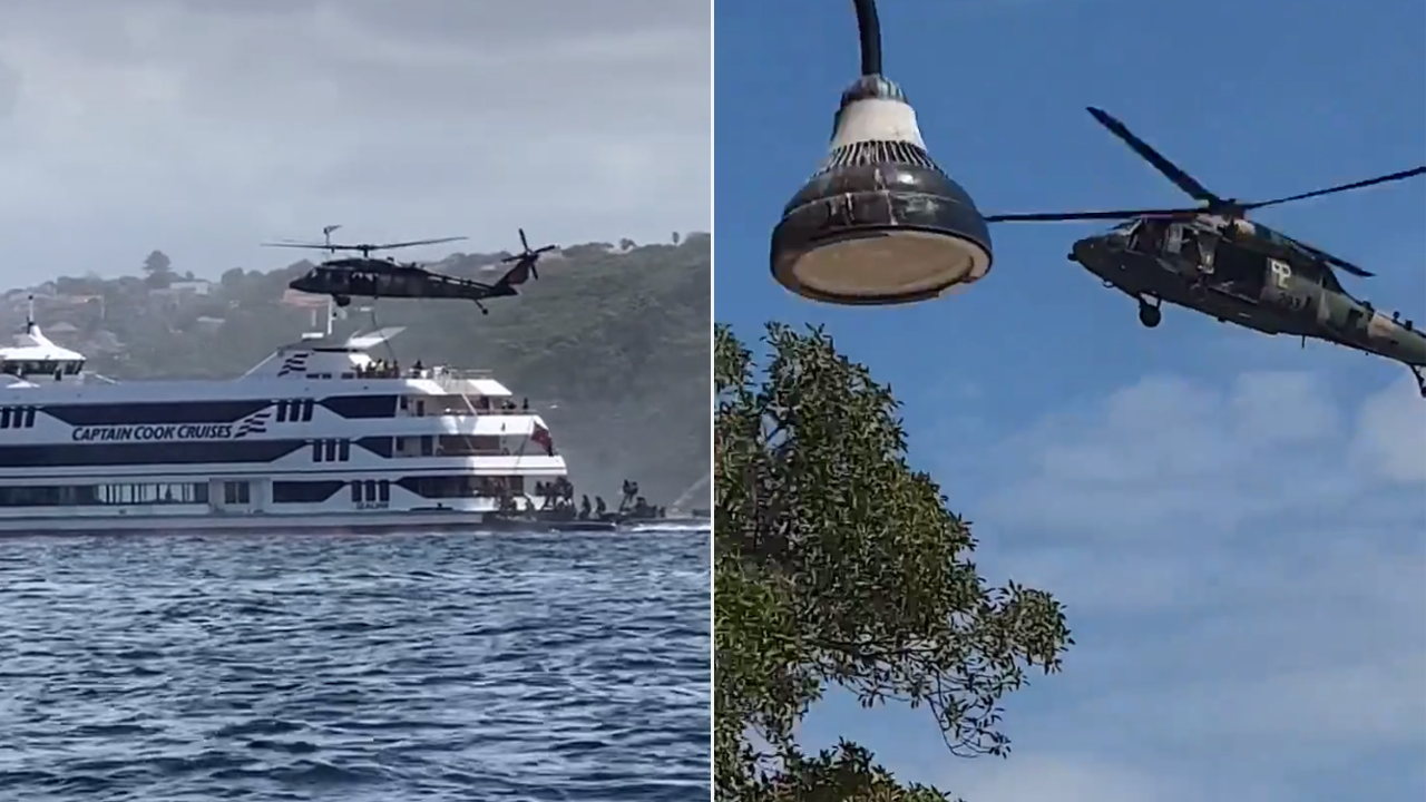 A TikToker Captured Australia’s Own Black Hawk Down Moment On The High Seas Of Sydney Harbour