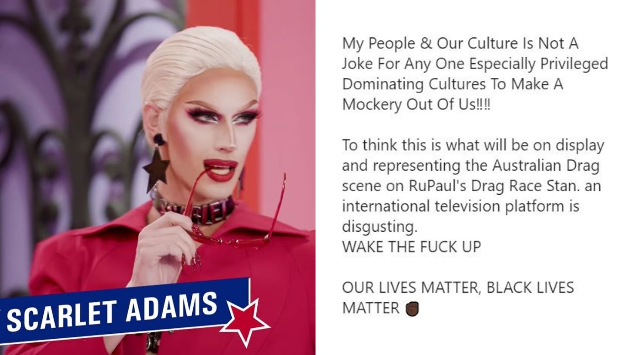 Felicia Foxx Calls Out Drag Race Down Under Star Scarlet Adams For Racism & Posts Receipts
