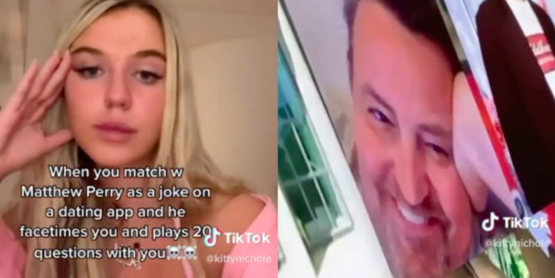 TikTok Vid Shows Matthew Perry FaceTiming A Gal After Matching On Raya & Could It Be More Awks?