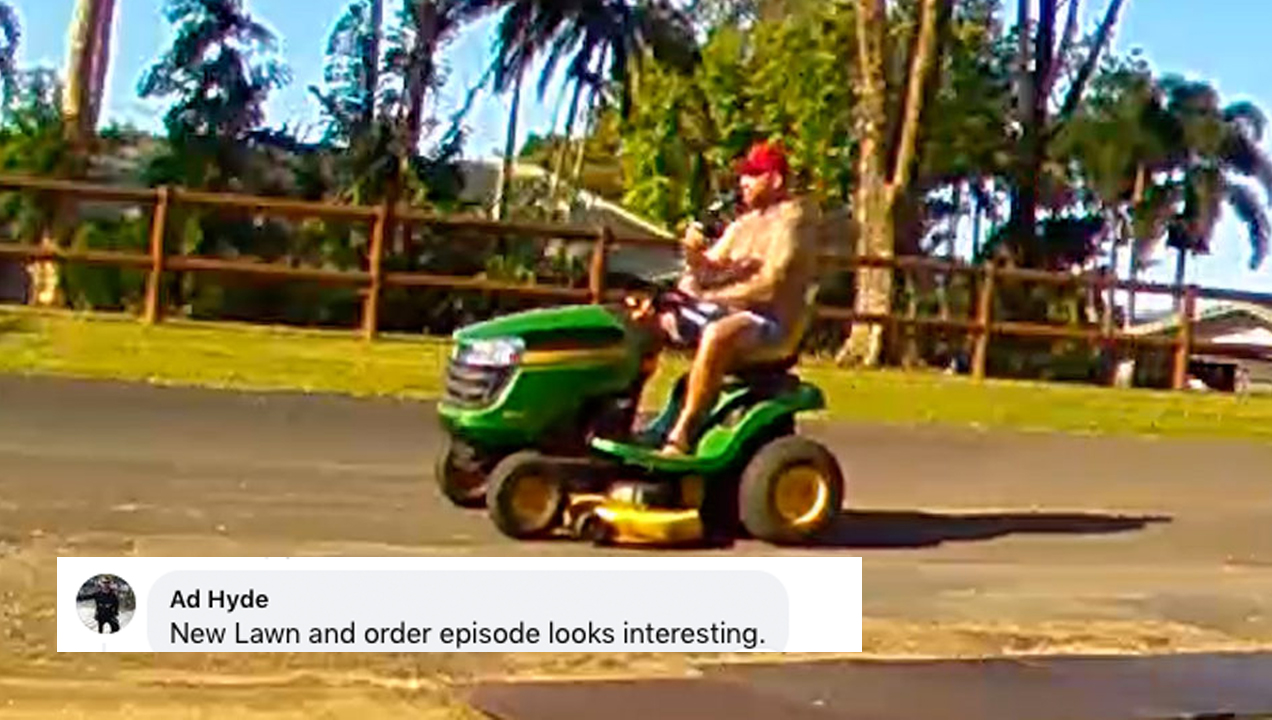 QLD Police Are Looking For A Man Who Escaped On A Lawn Mower Holding A Beer & I Wanna Mow Why?