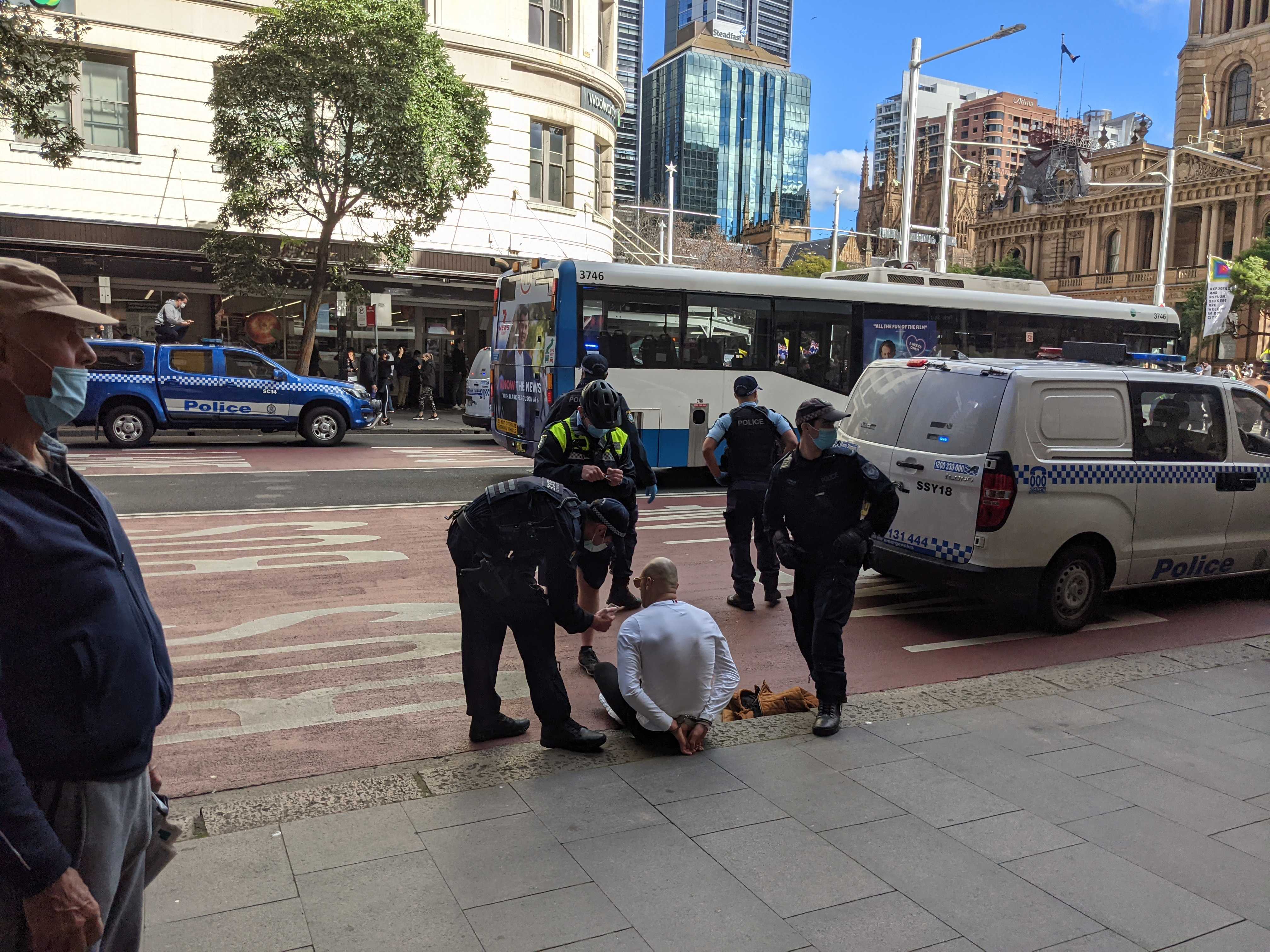 sydney lockdown protests town hall
