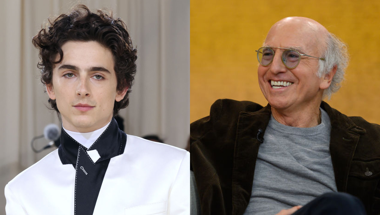 There Must Be A Glitch In The Simulation Bc Timothée Chalamet & Larry David Are Friends Now