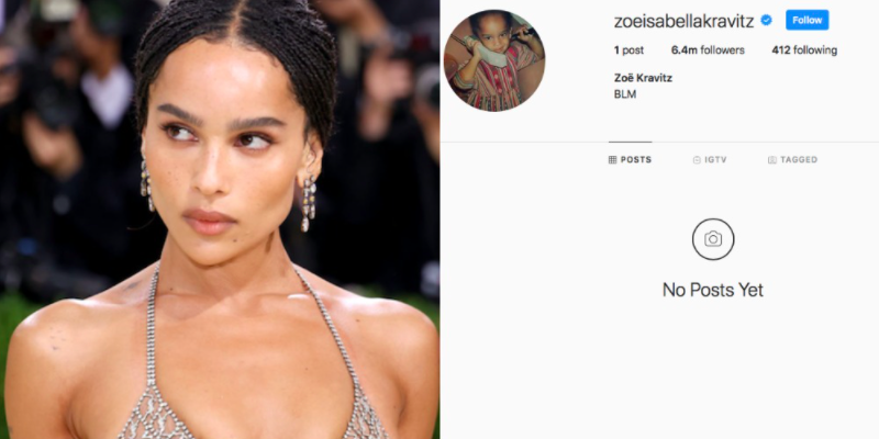 Zoë Kravitz Has Nuked Her Insta After Firing Back At The Slut-Shamey Comments On Her Latest Pic