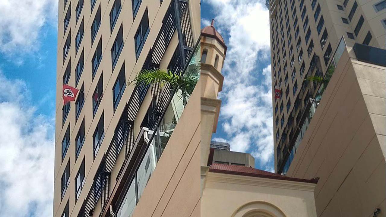 WTF: It’s 2021 And Someone Srsly Just Flew A Nazi Flag Above A Fkn Synagogue In Brisbane
