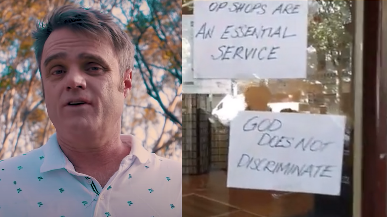 An Ex-Neighbours Star Led An Anti-Vax Protest Against Salvos, Of All Places