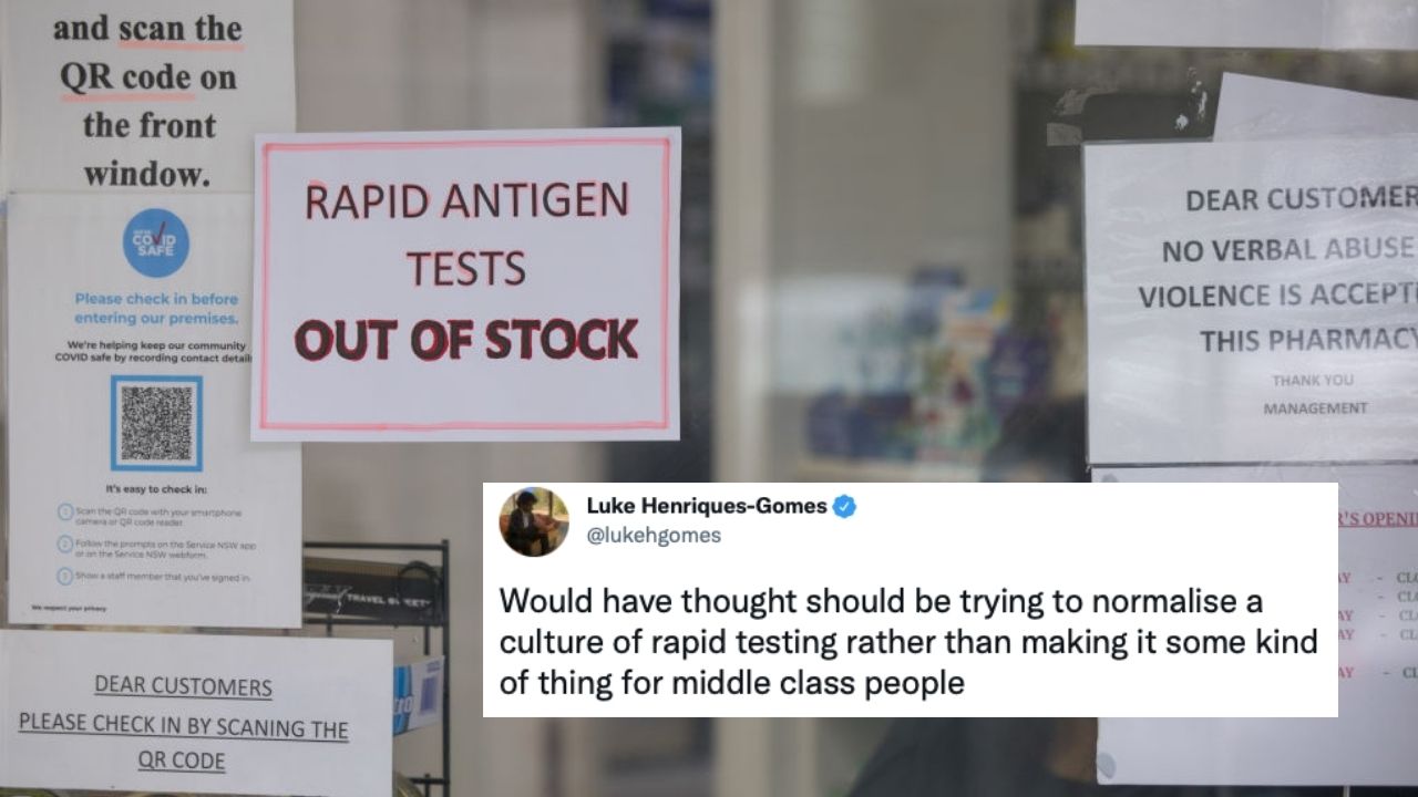 Sydney Pharmacies Are Selling Single Rapid Tests Out Of Their Boxes At Wildly Marked Up Prices