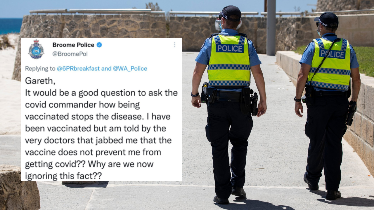 WA Police Is Looking Into A Rogue Deleted Tweet About Vaccines From Broome Police’s Twitter