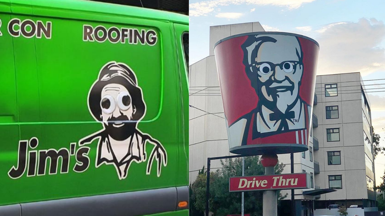 Mysterious Googly Eyes Have Started Appearing On Adelaide Signs & No One Knows Who’s Doing It