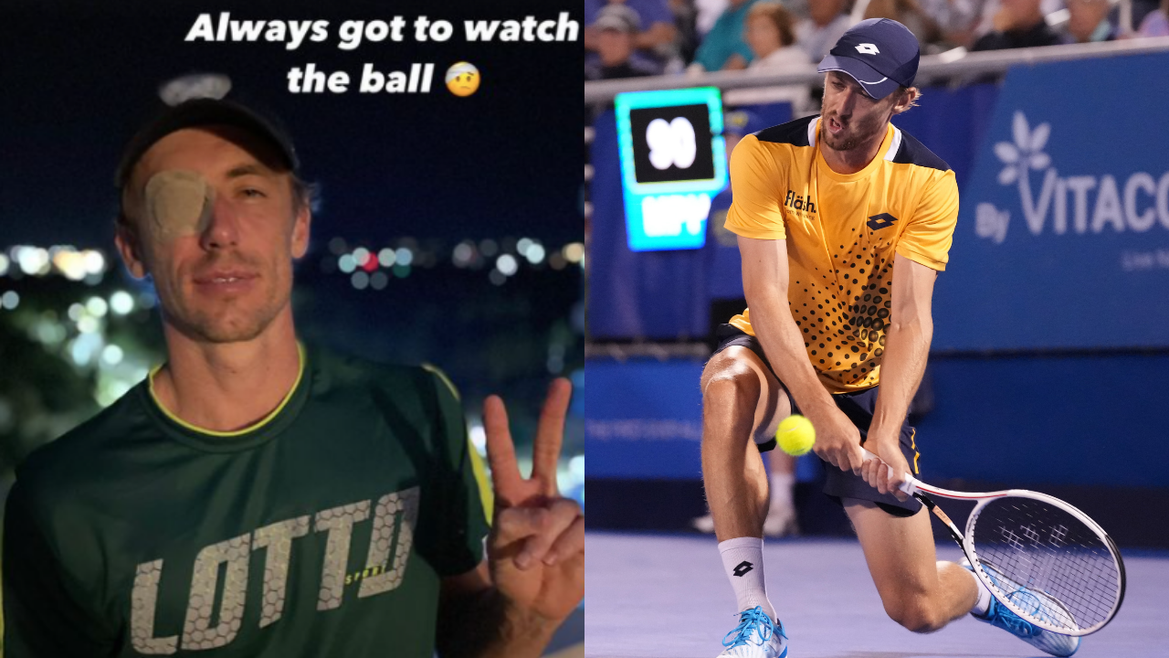 An Aussie Tennis Player Had A ‘Bizarre’ Injury After His Ball Rebounded & Hit Him In The Eye
