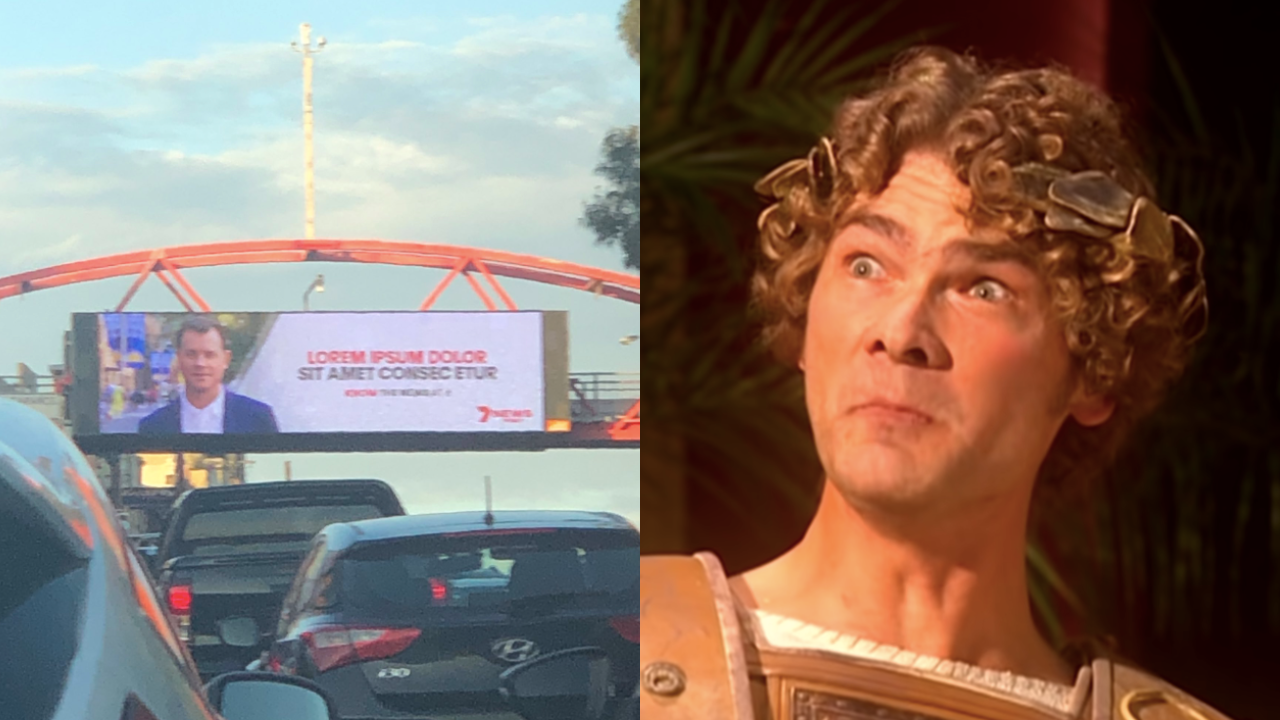 Lorem Ipsum Fksake: This 7News Billboard Went Up In Sydney With Latin Placeholder Text On It