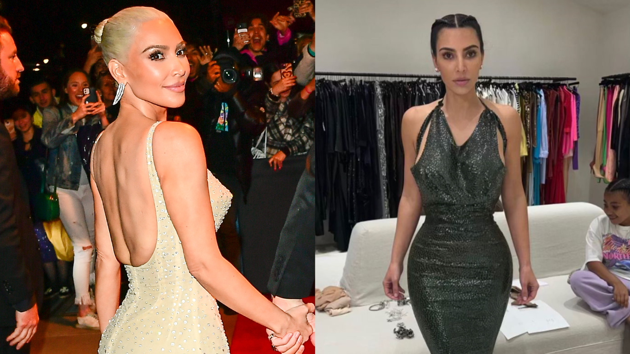 Kim Kardashian revealed she was wearing a second Marilyn Monroe dress